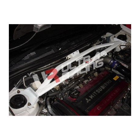 Rozpery Mitsubishi EVO 7/8/9 UltraRacing 3-bodová Vrchná rozpera/rozperná tyč predných tlmičov | race-shop.sk