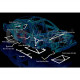 Rozpery VW Golf 2/3 UltraRacing Spodná rozpera strednej podlahy 6-bodová 985 | race-shop.sk