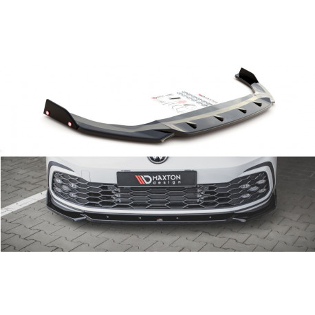 Body kit a vizuálne doplnky MAXTON DESIGN predný splitter + klapky pre Volkswagen Golf 8 GTI, V2 | race-shop.sk