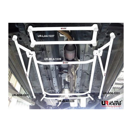 Rozpery Nissan X Trail 2.0 08+ UltraRacing Spodná rozpera strednej podlahy 4-bodová | race-shop.sk