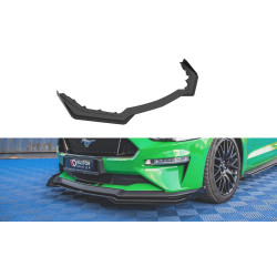 MAXTON DESIGN Street Pro predný splitter + klapky pre Ford Mustang GT Mk6 Facelift, V1