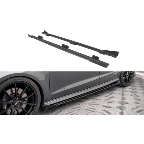 Body kit a vizuálne doplnky MAXTON DESIGN Street Pro difúzory prahov + klapky pre Audi S3 Sportback 8V Facelift | race-shop.sk