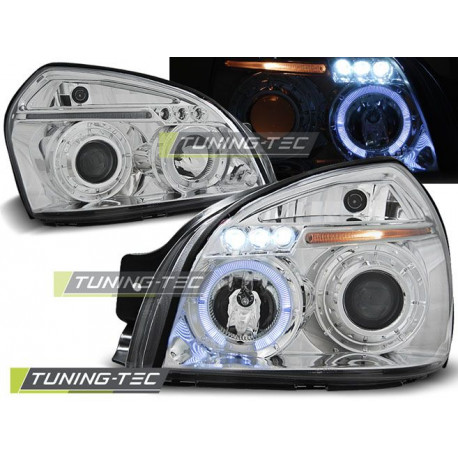 Osvetlenie PREDNÉ SVETLÁ HYUNDAI TUCSON 07.04-10 ANGEL EYES CHRÓM | race-shop.sk