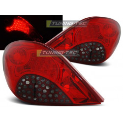 LED ZADNÉ SVETLÁ PEUGEOT 207 3D/5D 05.06-06.09 ČERVENÁ DYMOVÁ LED
