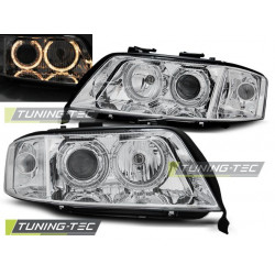 PREDNÉ SVETLÁ ANGEL EYES CHROME pre AUDI A6 06.01-05.04