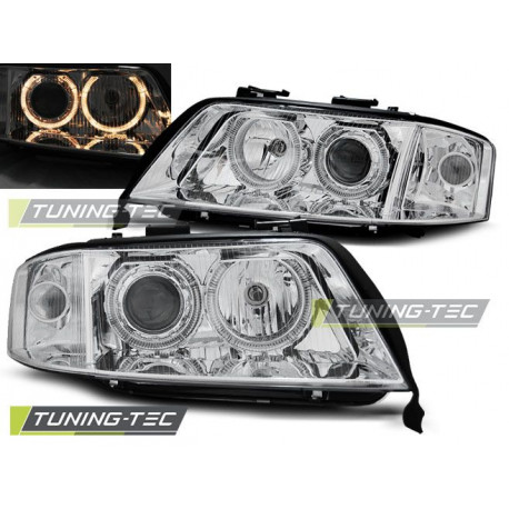 Osvetlenie PREDNÉ SVETLÁ ANGEL EYES CHROME pre AUDI A6 06.01-05.04 | race-shop.sk