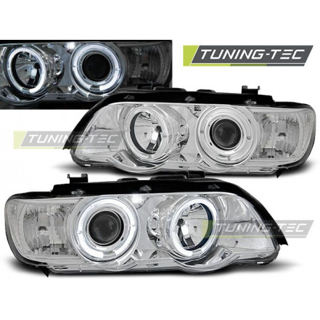 Osvetlenie PREDNÉ SVETLÁ ANGEL EYES CHROME pre BMW X5 E53 09.99-10.03 | race-shop.sk