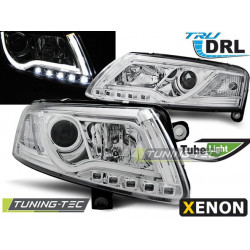 XENON PREDNÉ SVETLÁ TUBE LIGHT DRL CHROM pre AUDI A6 C6 04-08