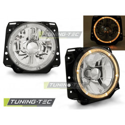 PREDNÉ SVETLÁ ANGEL EYES CHROM pre VW GOLF II 2 08.83-08.91
