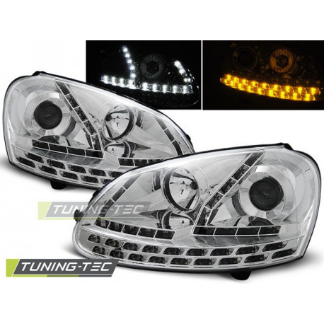 Osvetlenie PREDNÉ SVETLÁ DAYLIGHT CHROM pre VW GOLF 5 03-08 | race-shop.sk