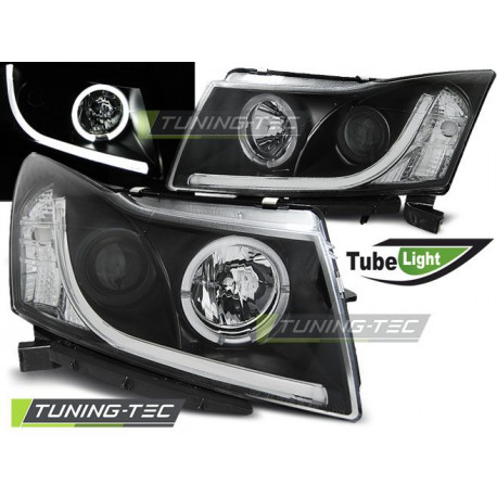 Osvetlenie PREDNÉ SVETLÁ CHEVROLET CRUZE 09-12 TUBE LIGHT ČIERNA | race-shop.sk