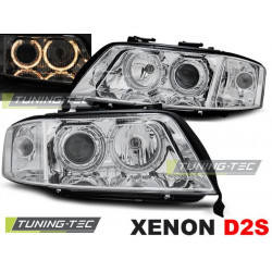 XENON PREDNÉ SVETLÁ ANGEL EYES CHROM pre AUDI A6 10.99-06.01