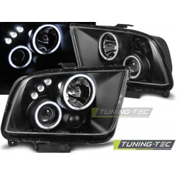 PREDNÉ SVETLÁ FORD MUSTANG 04-09 ANGEL EYES ČIERNA