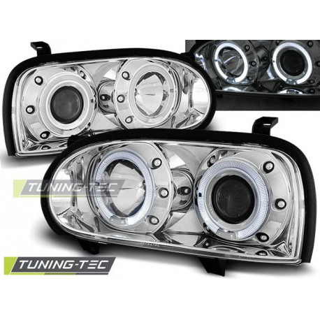 Osvetlenie PREDNÉ SVETLÁ ANGEL EYES CHROM pre VW GOLF 3 09.91-08.97 | race-shop.sk