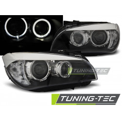 PREDNÉ SVETLÁ ANGEL EYES LED ČIERNA pre BMW X1 E84 10.09-07.12