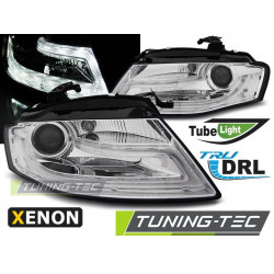 XENON PREDNÉ SVETLÁ TRUE DRL CHROM pre AUDI A4 B8 04.08-11