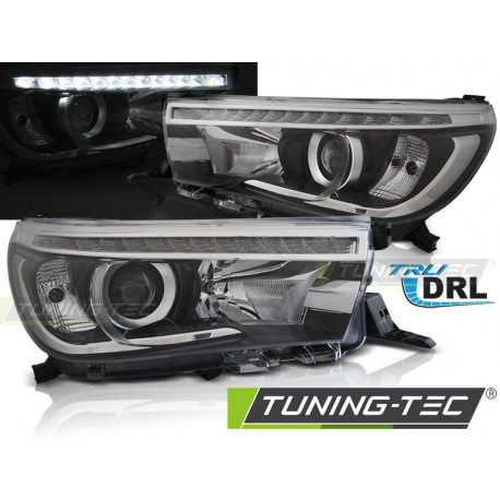 Osvetlenie PREDNÉ SVETLÁ TOYOTA HILUX 16- LED PROJEKTOR TRUE DRL ČIERNA | race-shop.sk