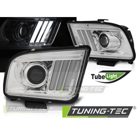 Osvetlenie PREDNÉ SVETLÁ FORD MUSTANG 04-09 TUBE LIGHT CHROM | race-shop.sk
