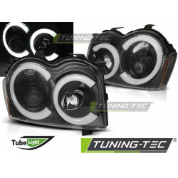 PREDNÉ SVETLÁ CHRYSLER JEEP GRAND CHEROKEE 05-08 ČIERNA TUBE LIGHT