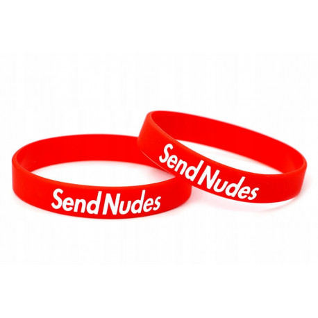 Gumené náramky Send Nudes náramok (červený) | race-shop.sk