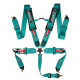 Bezpečnostné pásy a príslušenstvo 5 bodové športové bezpečnostné pásy RACES Motorsport 3" (76mm) (LIMITED EDITION), aqua zelená | race-shop.sk