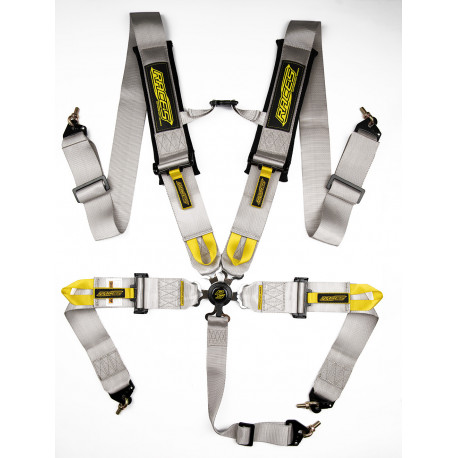 Bezpečnostné pásy a príslušenstvo 5-bodové bezpečnostné pásy RACES Motorsport, 3" (76 mm), šedá | race-shop.sk