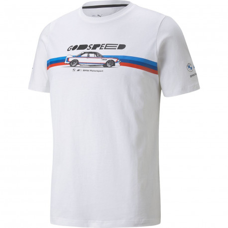 Tričká Puma BMW M Motorsport CAR GRAPHIC pánske tričko, biela | race-shop.sk