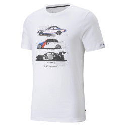 BMW Motorsport Graphic M tričko, biela