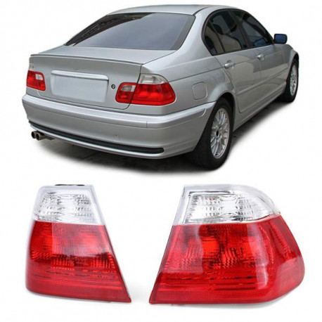 Osvetlenie Zadné svetlá vonkajšie červené číre Facelift vhodné pre BMW E46 Sedan 98-01 | race-shop.sk