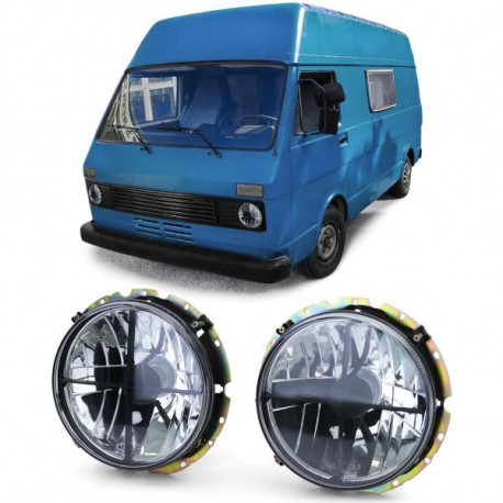 Osvetlenie číre predné svetlo čierne tmavé s krížom pre VW LT 28 35 40 45 75-85 | race-shop.sk