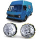 Osvetlenie RACES predné svetlo pre VW LT 28 35 40 45 75-85 (H4), číra, chróm | race-shop.sk
