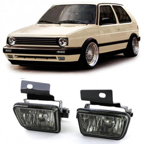 Osvetlenie RACES hmlové svetlá pre VW Golf 2 Jetta 2 83-92, čierno-dymová, číra | race-shop.sk