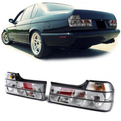 Číre zadné svetlá chrom pre BMW 7 series E32 87-94