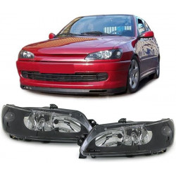 Predné svetlá tmavé čierne (pár) pre Peugeot 306 od 97