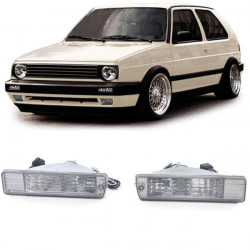 Priesvitné smerovky chrom s parkovacím svetlom pre VW Golf 2 GL od 89
