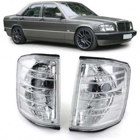 Osvetlenie Priesvitné smerovky chrom pre Mercedes 190 W201 82-93 | race-shop.sk