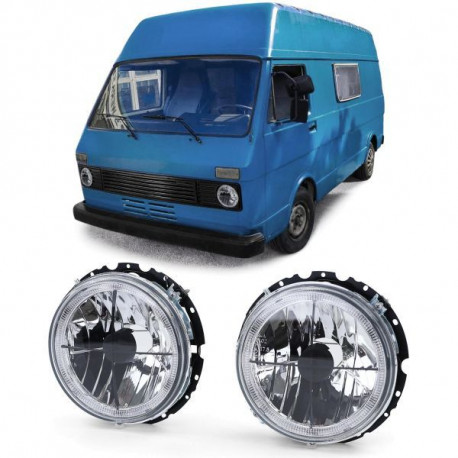 Osvetlenie Číre predné svetlá Angel Eyes s krížom čierne pre VW LT 28 35 40 45 75-85 | race-shop.sk