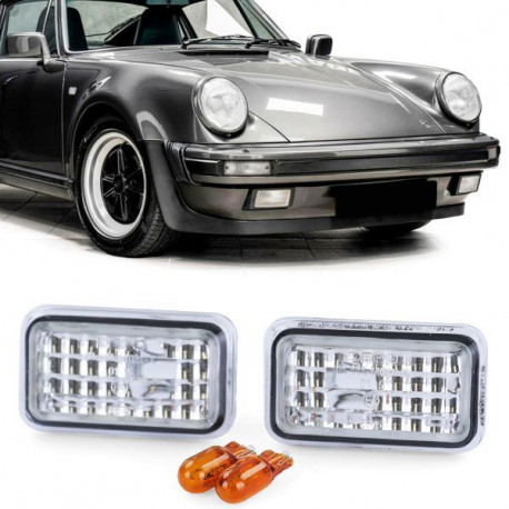 Osvetlenie Priesvitné smerovky chrom pre Porsche 911 924 944 964 993 | race-shop.sk