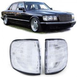 Smerovky Biele (pár) pre Mercedes S-Class W126 Sedan 80-91