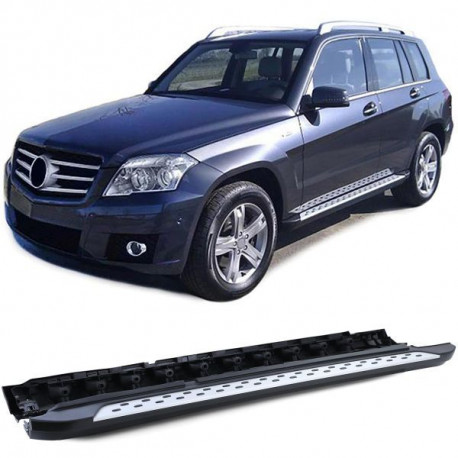 Body kit a vizuálne doplnky RACES bočné nášľapy pre Mercedes GLK X204 08-15, hliník | race-shop.sk