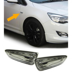 RACES bočné smerovky pre Opel Astra J K Insignia B Zafira C, čierno-dymová