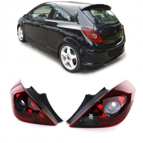 Osvetlenie RACES zadné svetlá (OPC) pre Opel Corsa D 3D 06, dymová | race-shop.sk