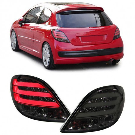 Osvetlenie číre LED Zadné svetlá čierna pre Peugeot 207 od 06 | race-shop.sk