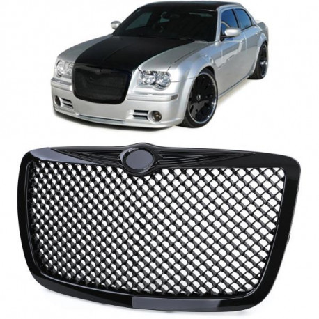 Body kit a vizuálne doplnky Maska chladiča čierna lesklá pre Chrysler 300C Sedan/ Touring 04-11 | race-shop.sk