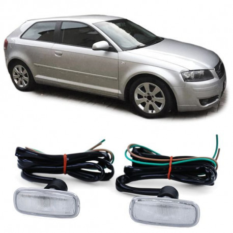 Osvetlenie Bočné smerovky Biele (pár) pre Audi A8 4G A4 8D2 A3 8L A6 C5 TT 8N A2 | race-shop.sk
