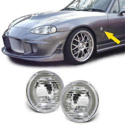 Priesvitné smerovky biele chrom pre Mazda MX5 NA NB NBFL 90-05